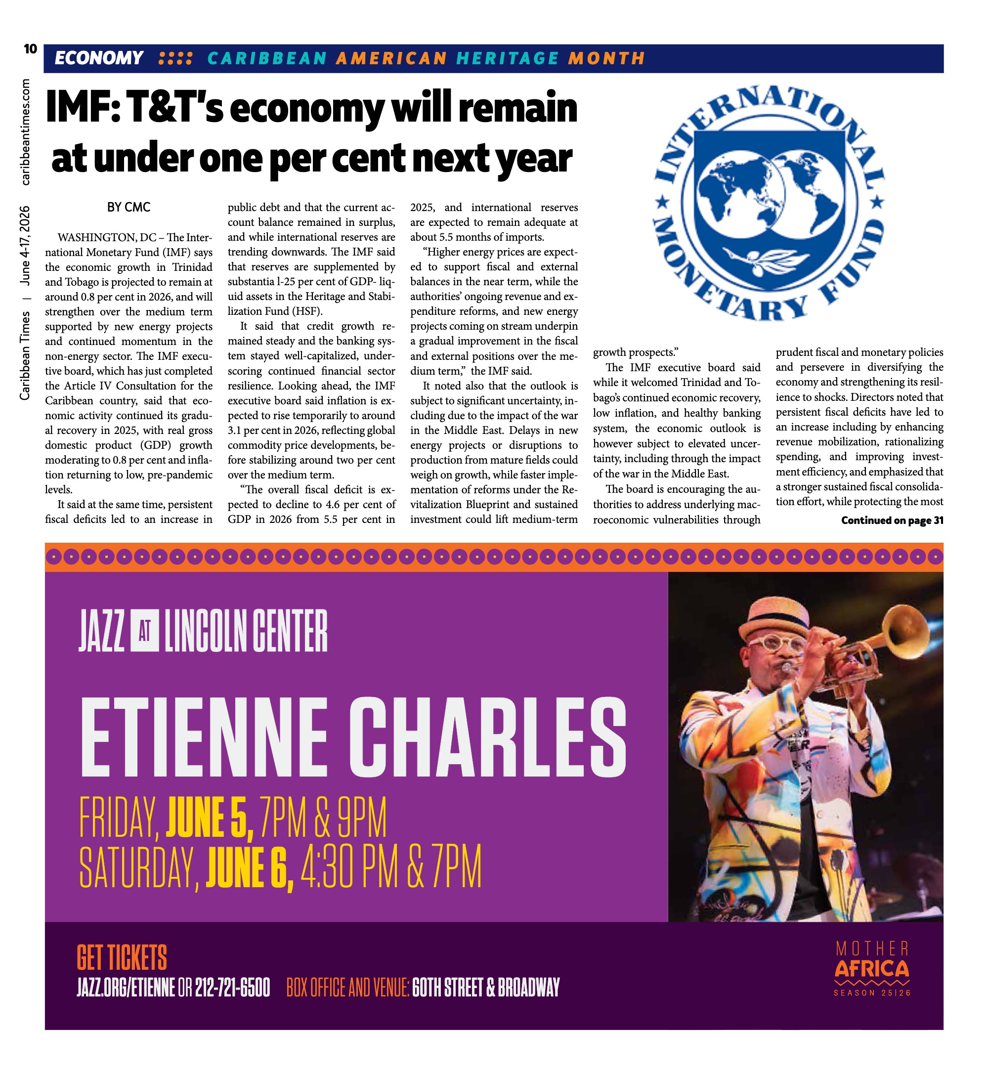Caribbean Times News (June 3) — page 10
