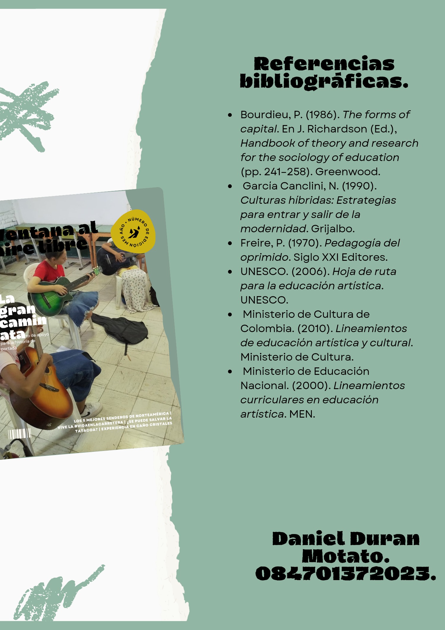 Revista proyecto cultural Daniel Duran Motato. — page 13