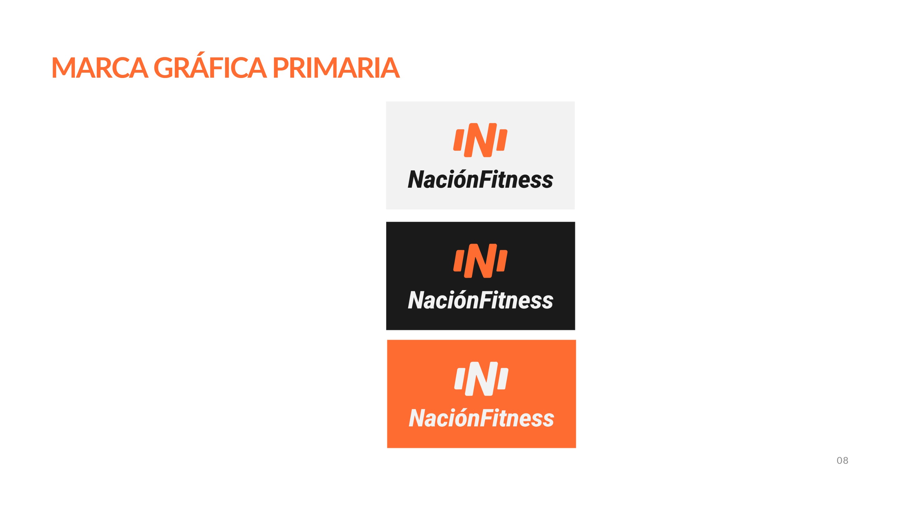 Manual de Identidad Visual. NaciónFitness — page 9