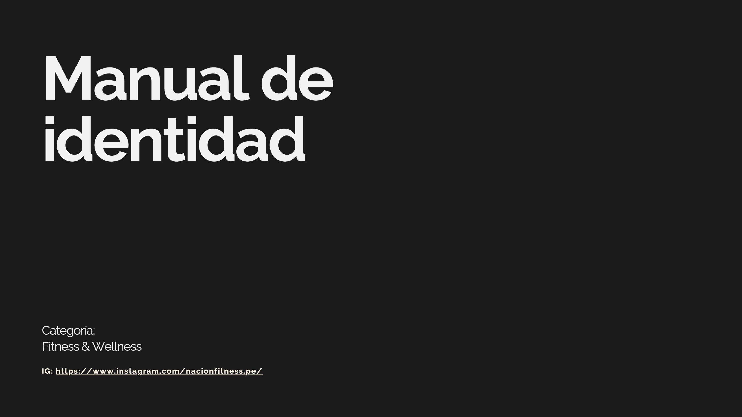 Manual de Identidad Visual. NaciónFitness
