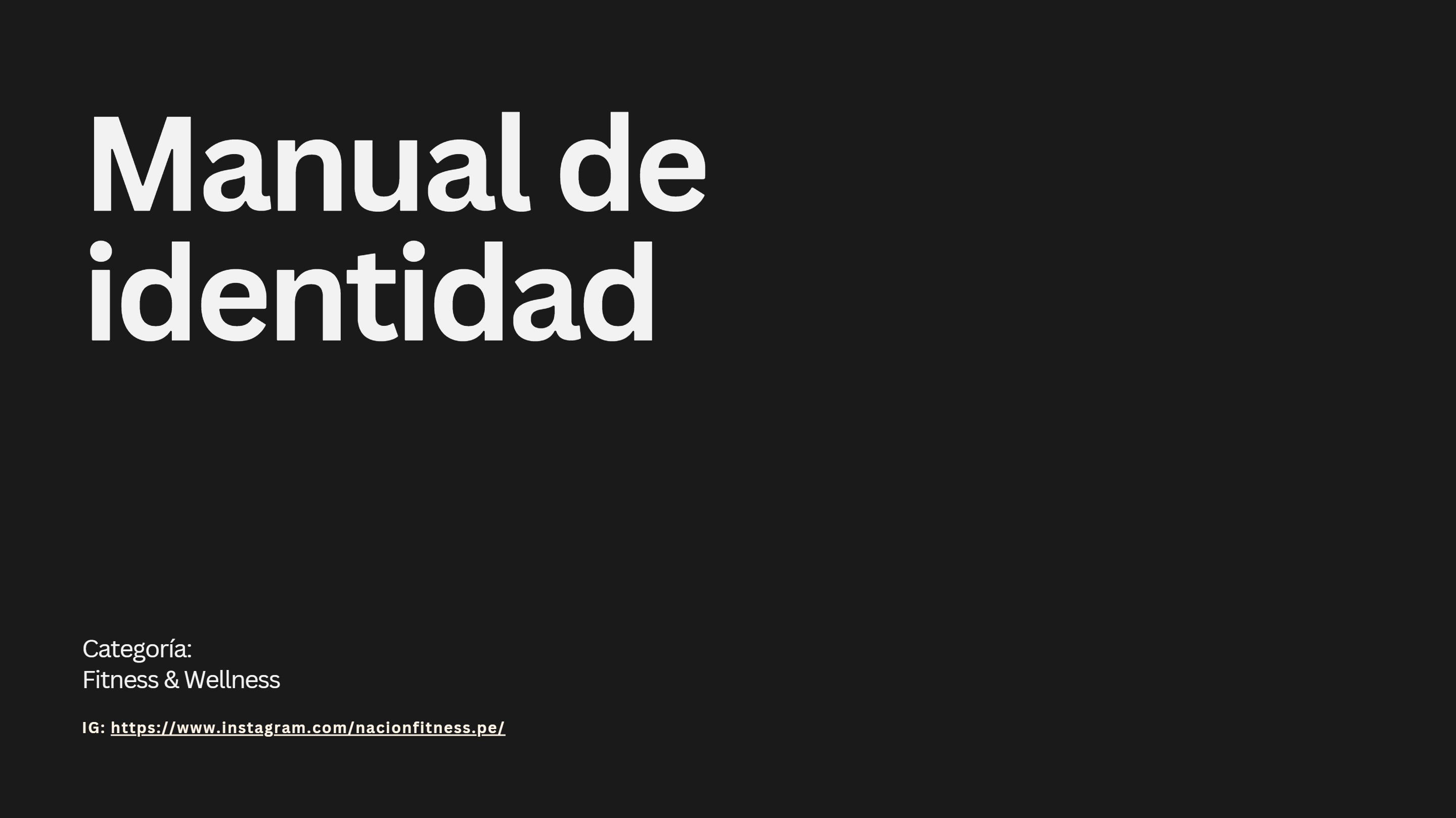Manual de Marca. NaciónFitness