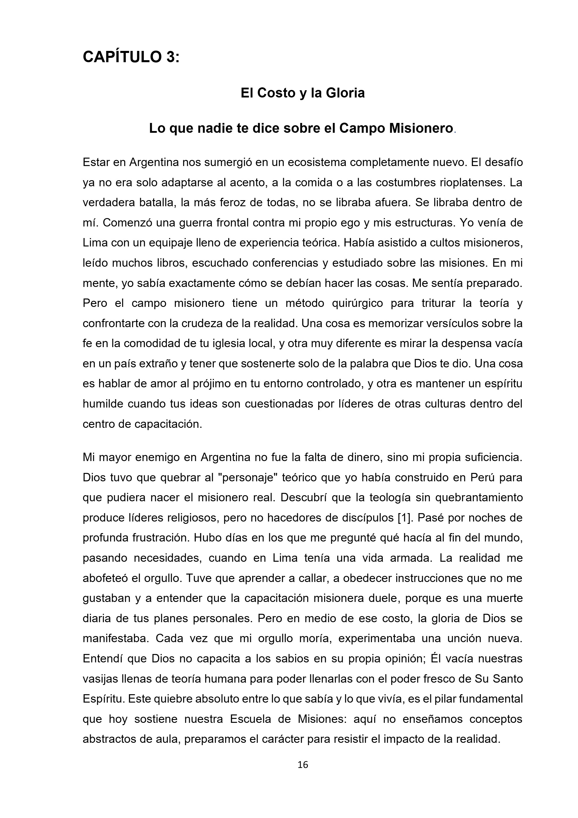EL LLAMADO IMPOSIBLE — page 16