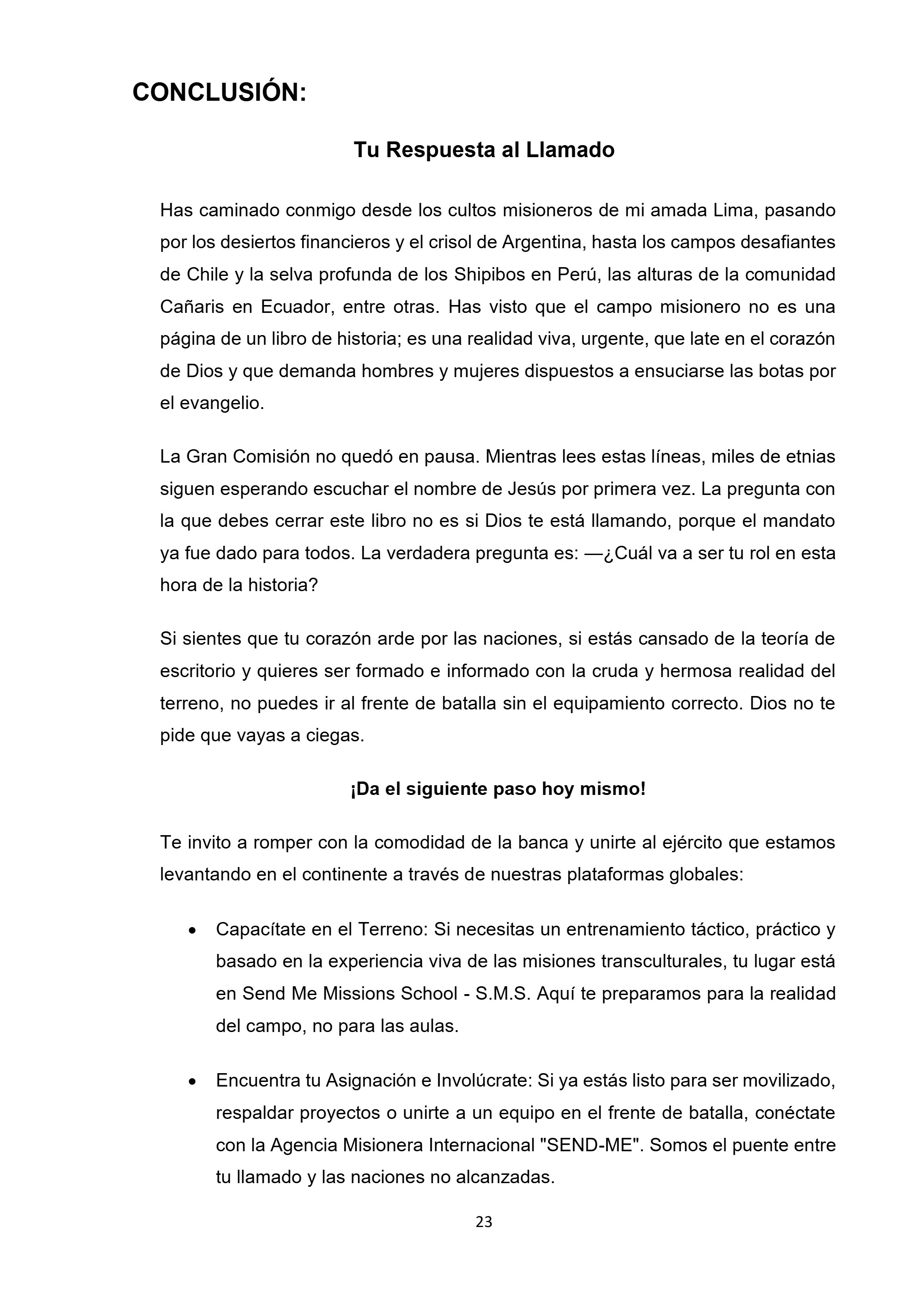 EL LLAMADO IMPOSIBLE — page 23