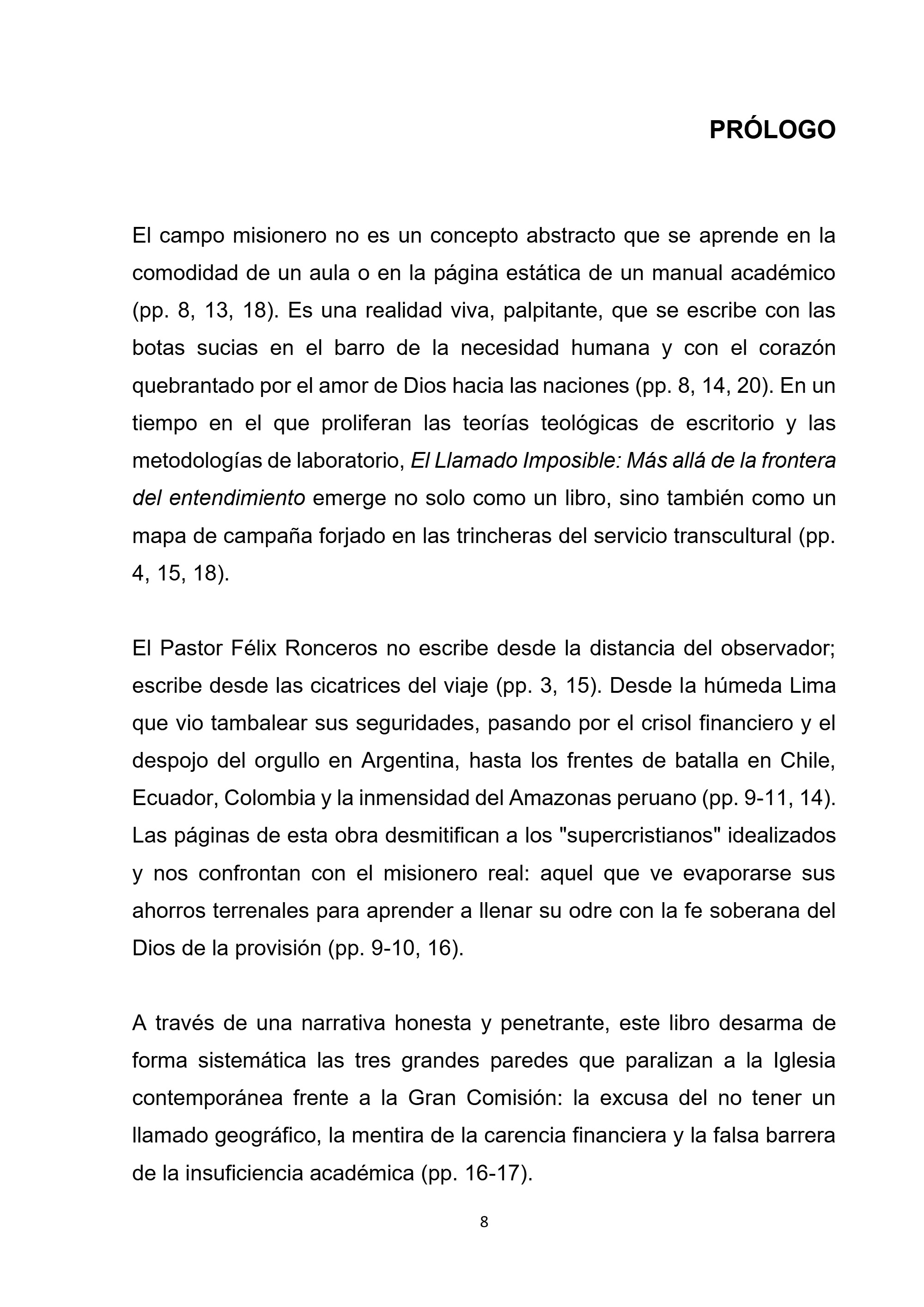 EL LLAMADO IMPOSIBLE — page 8