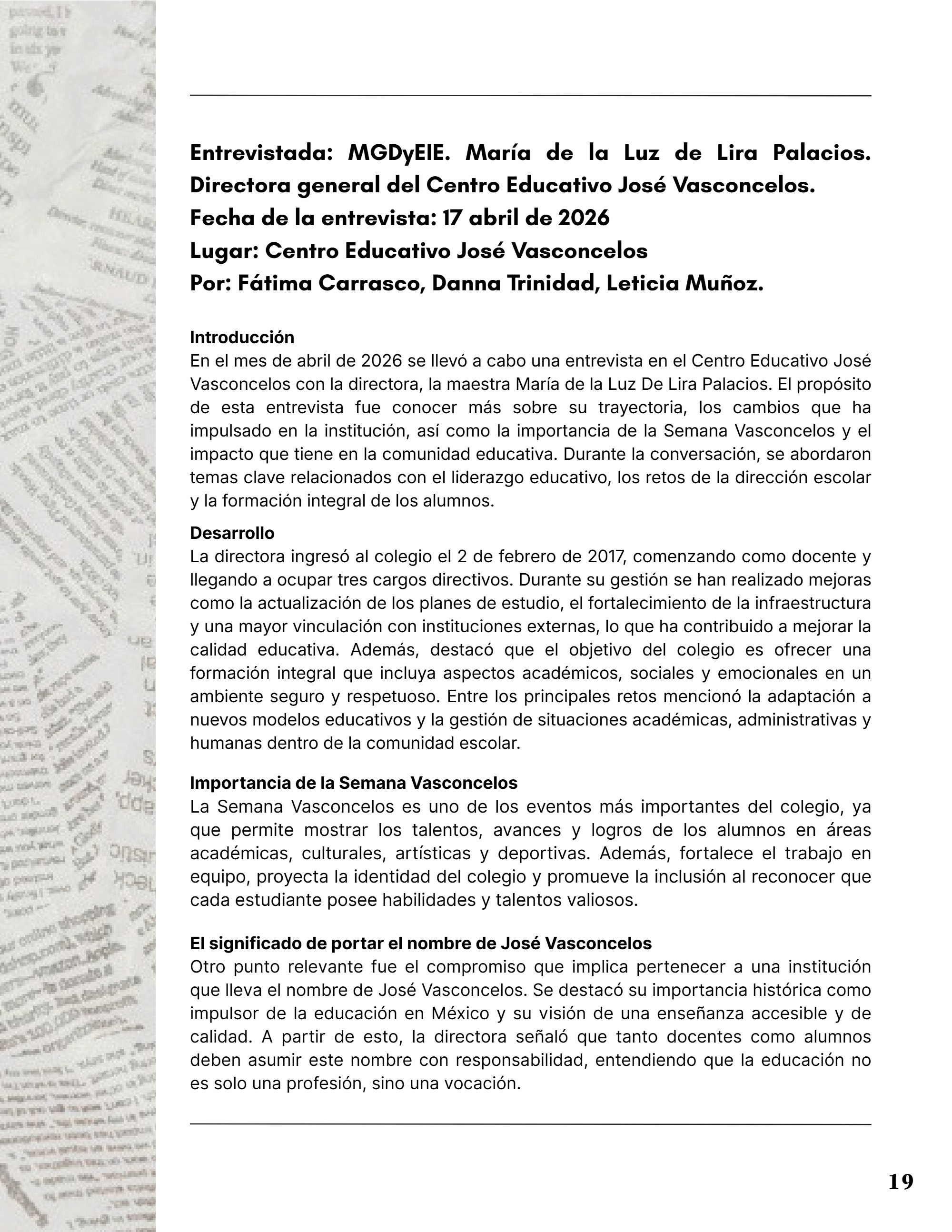 Voces de la Comunidad Vasconcelos — page 22