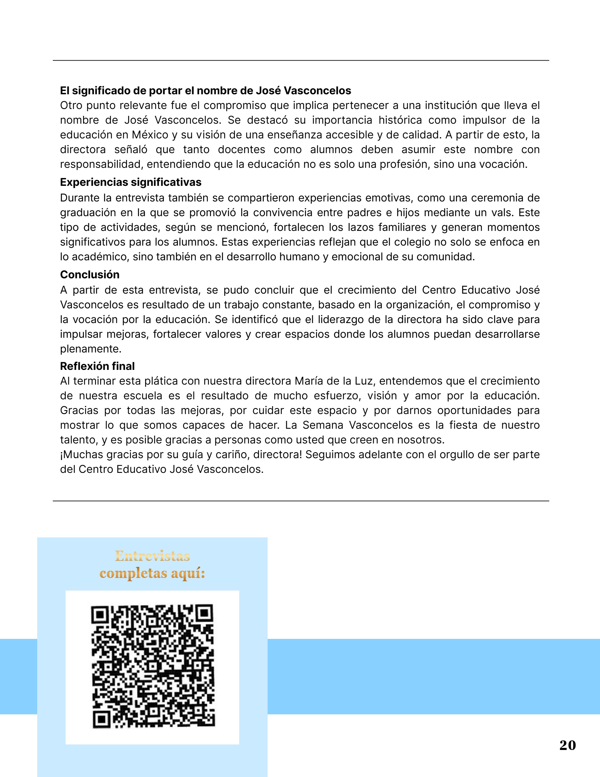 Voces de la Comunidad Vasconcelos — page 23