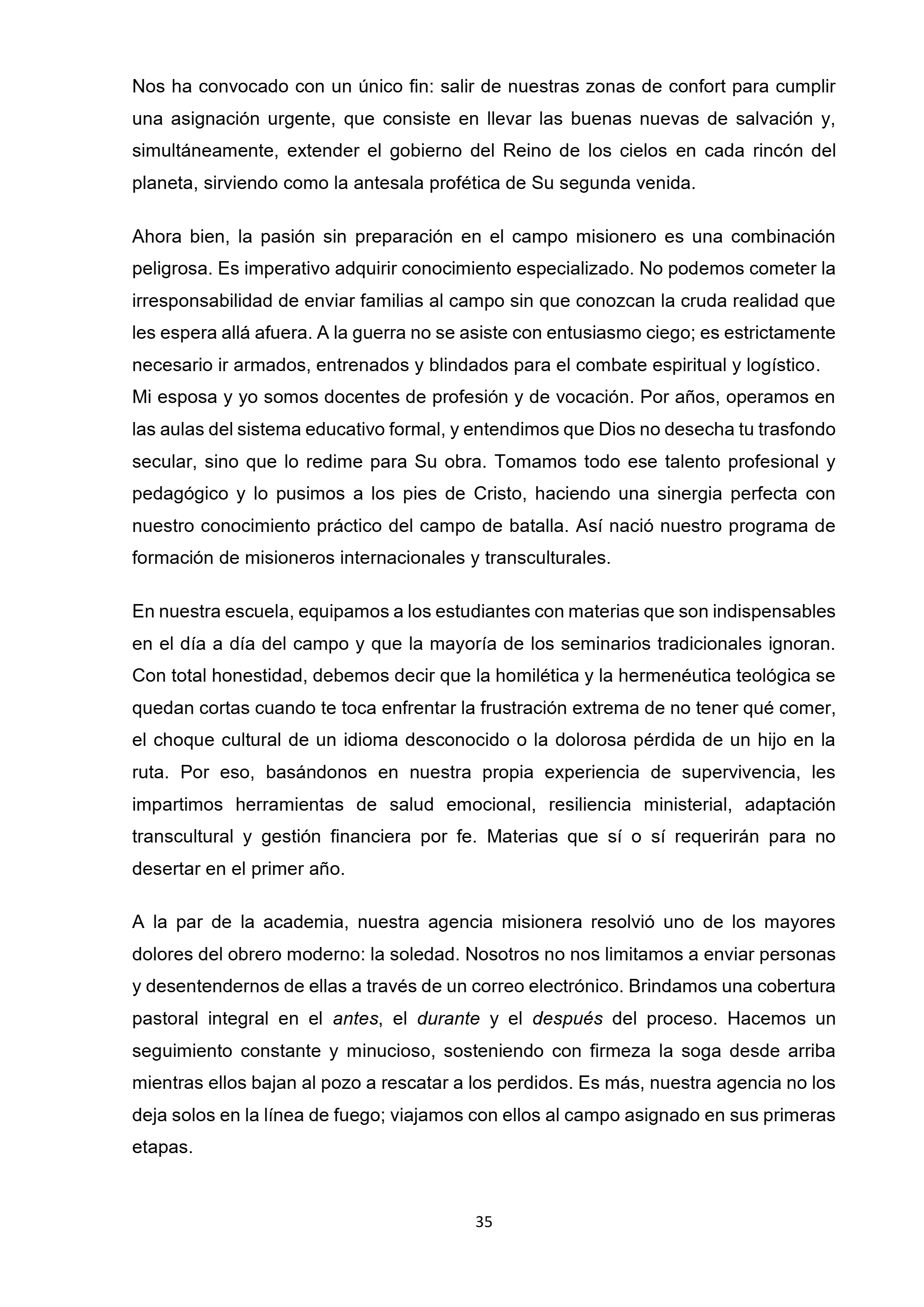 MISIÓN SIN FRONTERAS — page 35