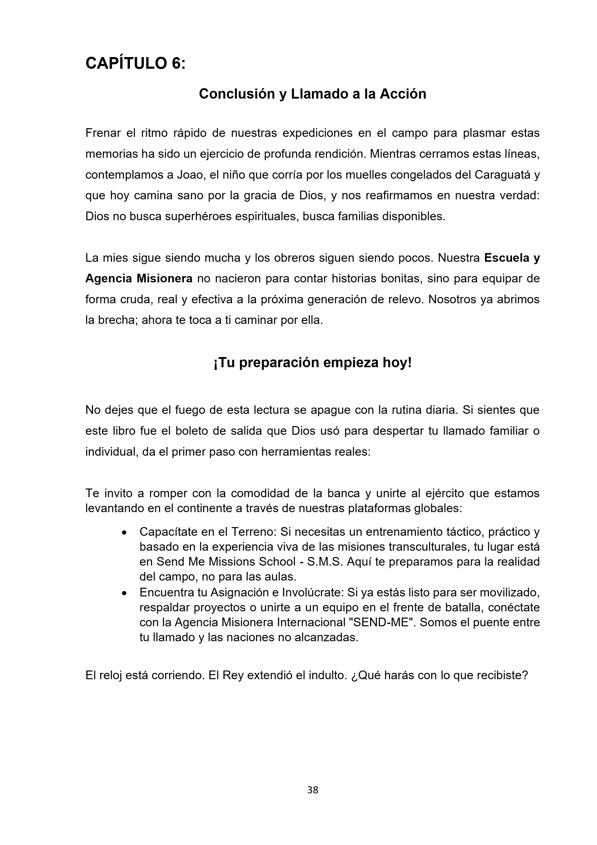 MISIÓN SIN FRONTERAS — page 38