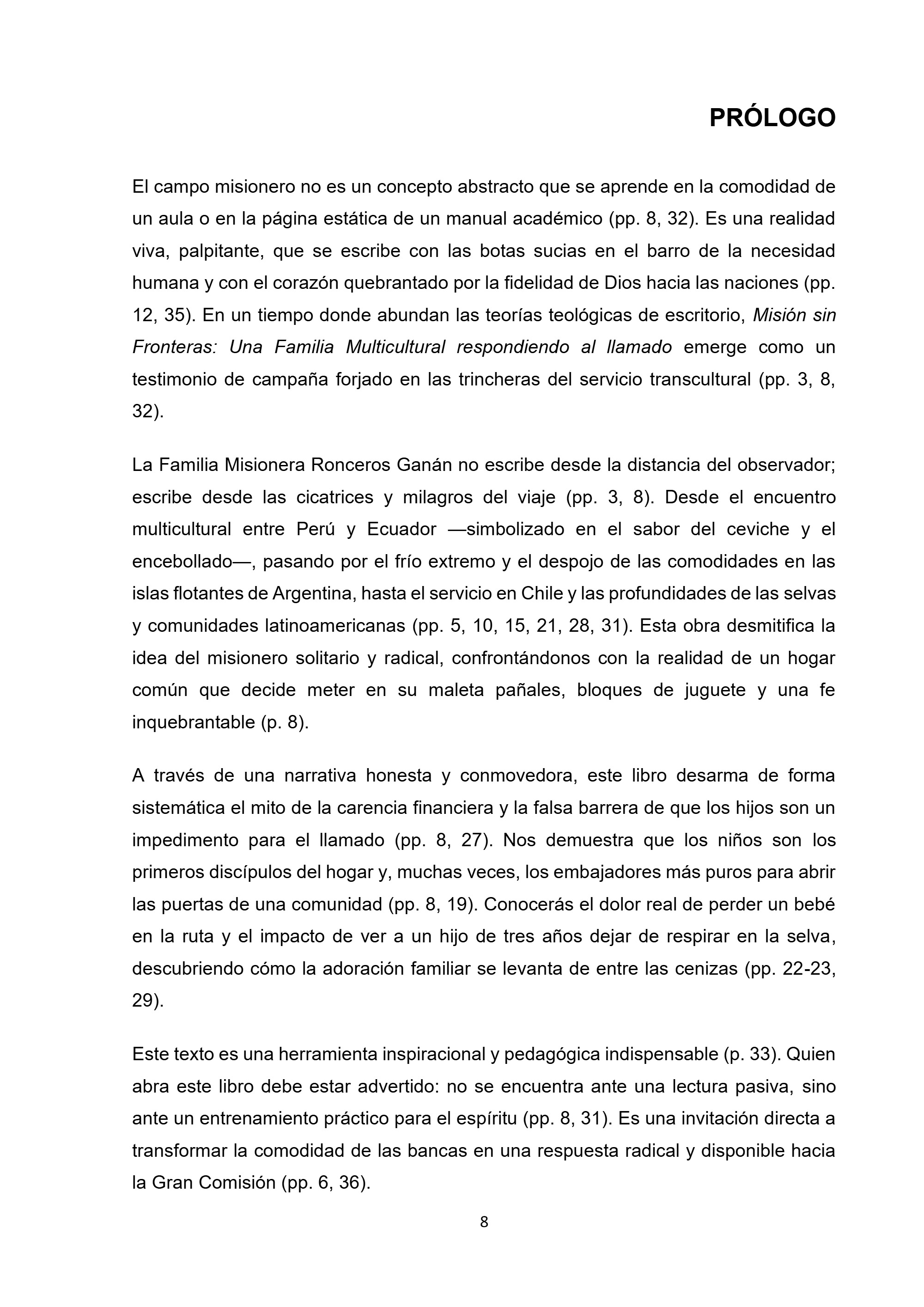MISIÓN SIN FRONTERAS — page 8