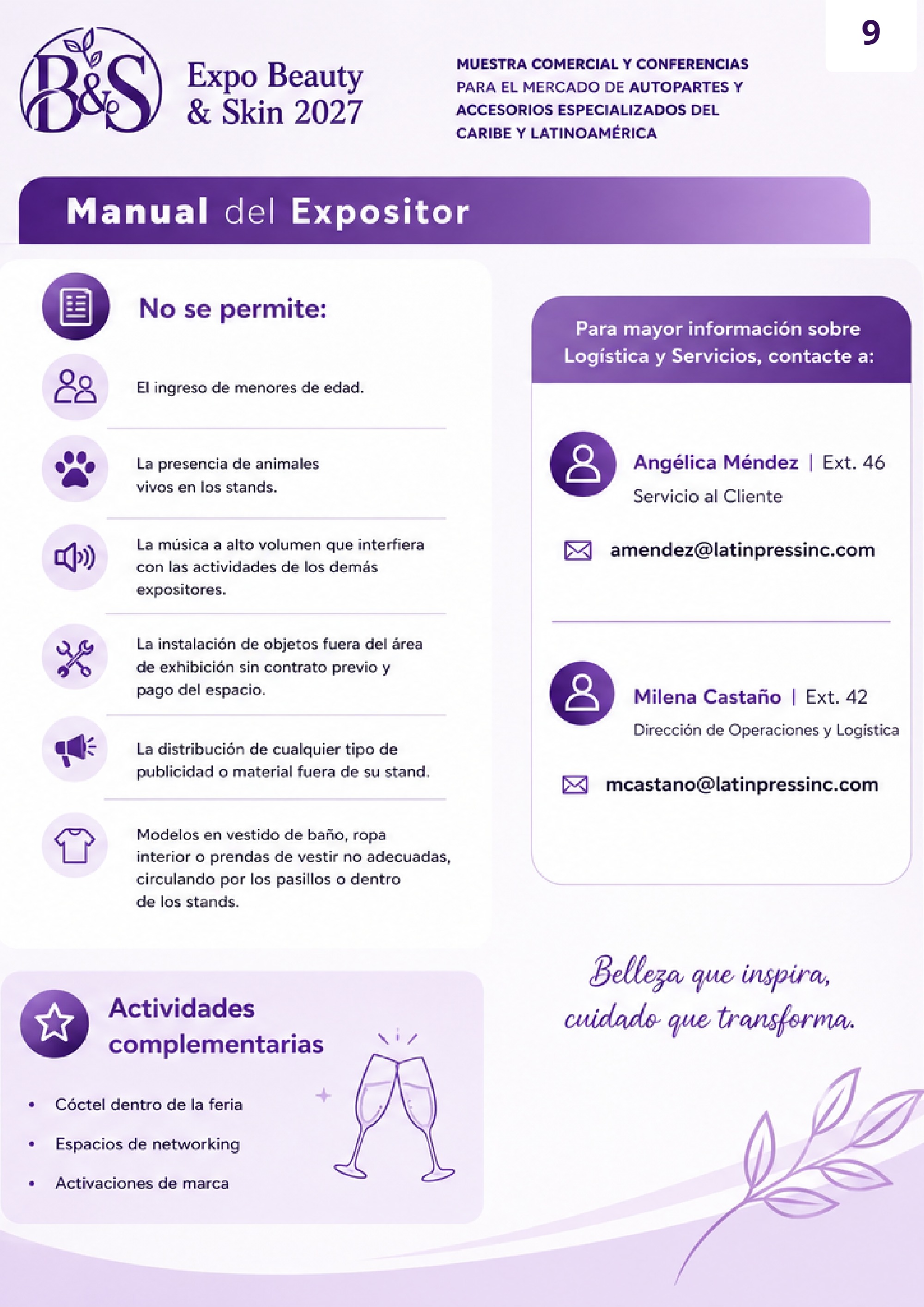 manual del expositor — page 9