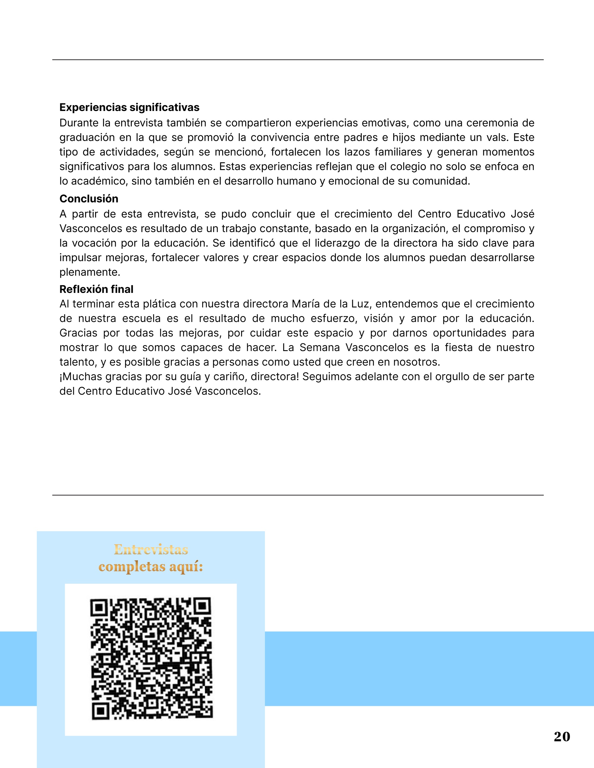Voces de la Comunidad Vasconcelos — page 23