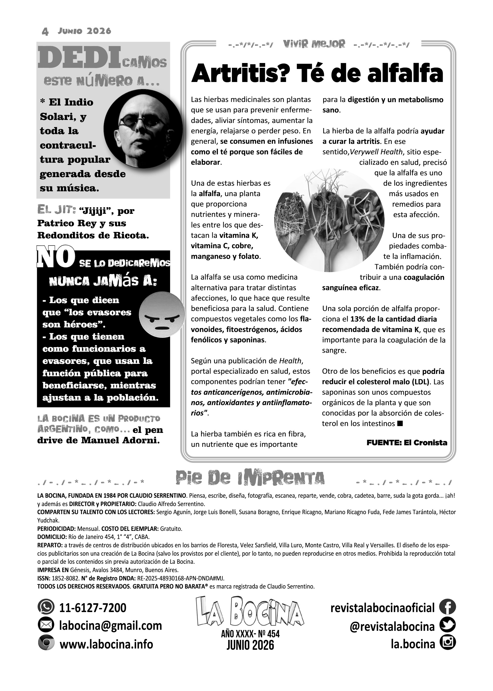 La Bocina N° 454 - Junio 2026 — page 4