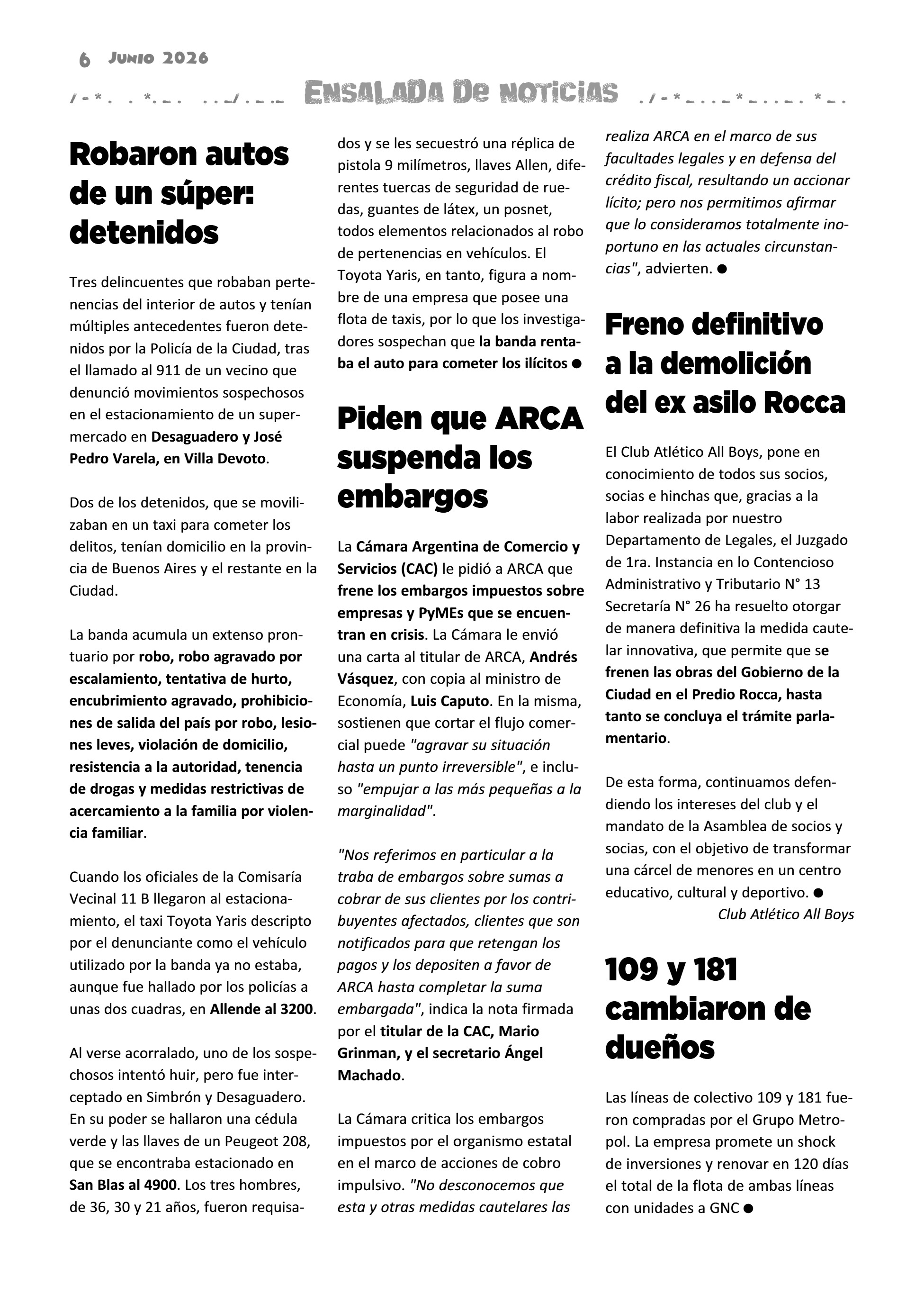 La Bocina N° 454 - Junio 2026 — page 6