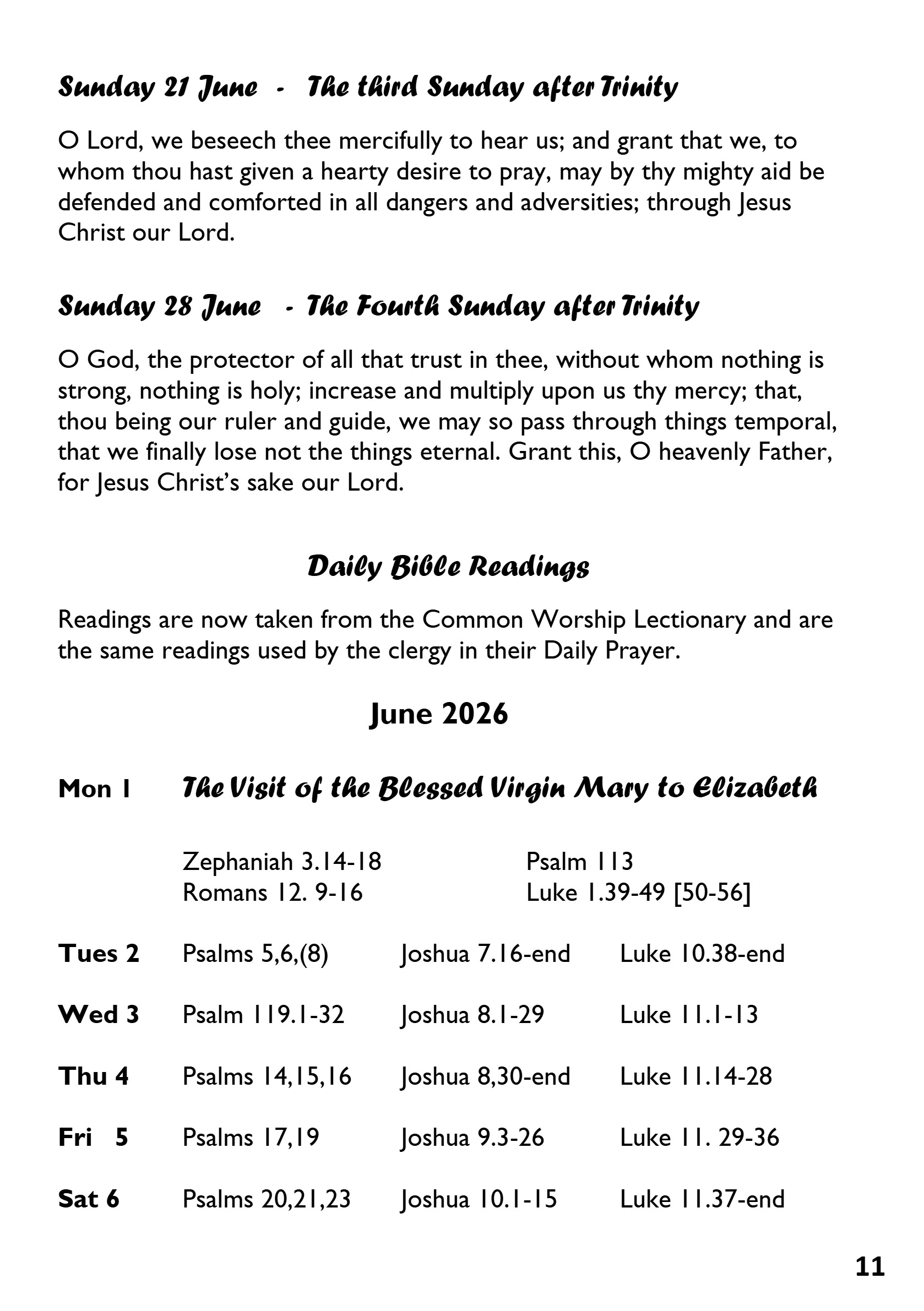 St Mary the Blessed Virgin Parish Magazine June 2026 — page 11