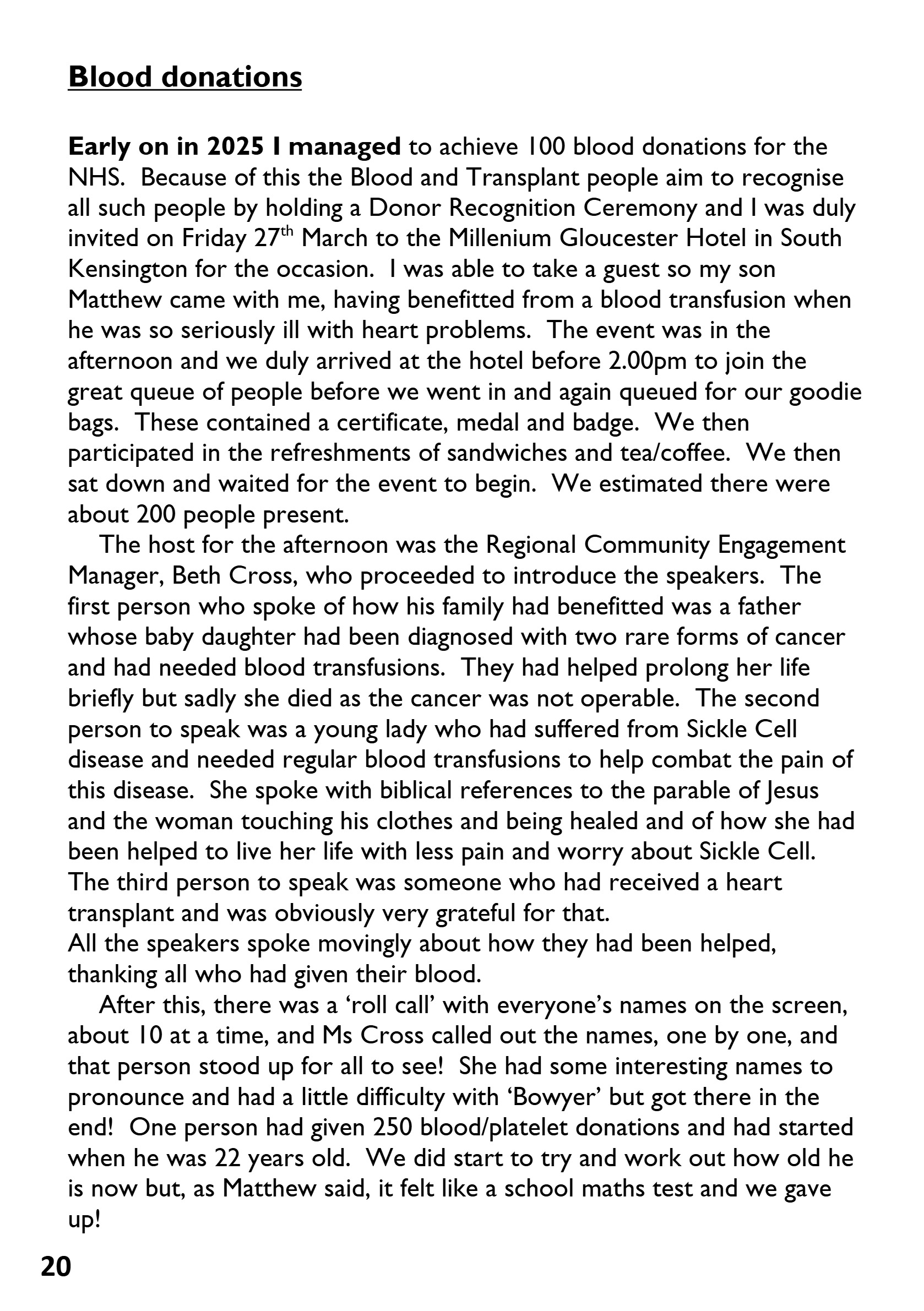 St Mary the Blessed Virgin Parish Magazine June 2026 — page 20