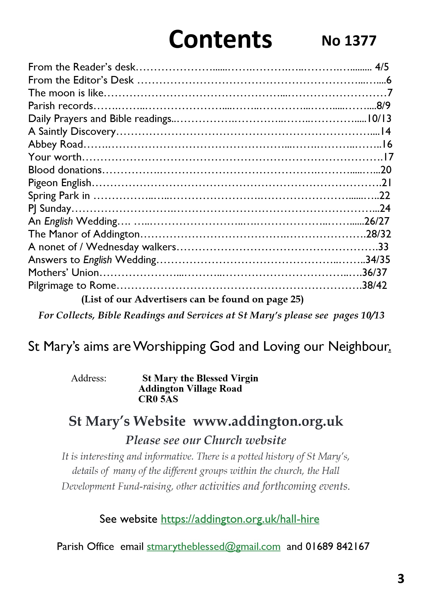 St Mary the Blessed Virgin Parish Magazine June 2026 — page 3