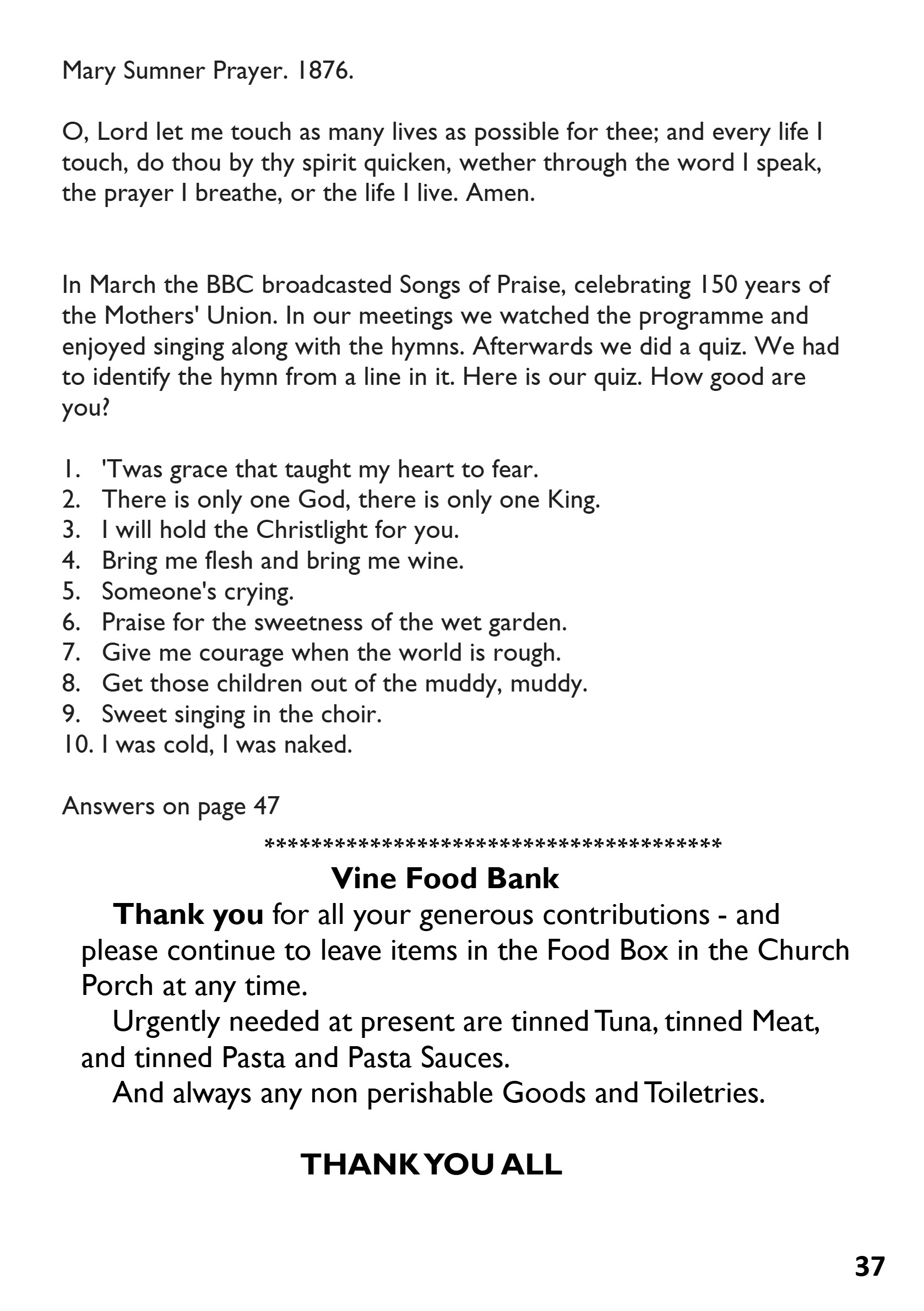 St Mary the Blessed Virgin Parish Magazine June 2026 — page 37