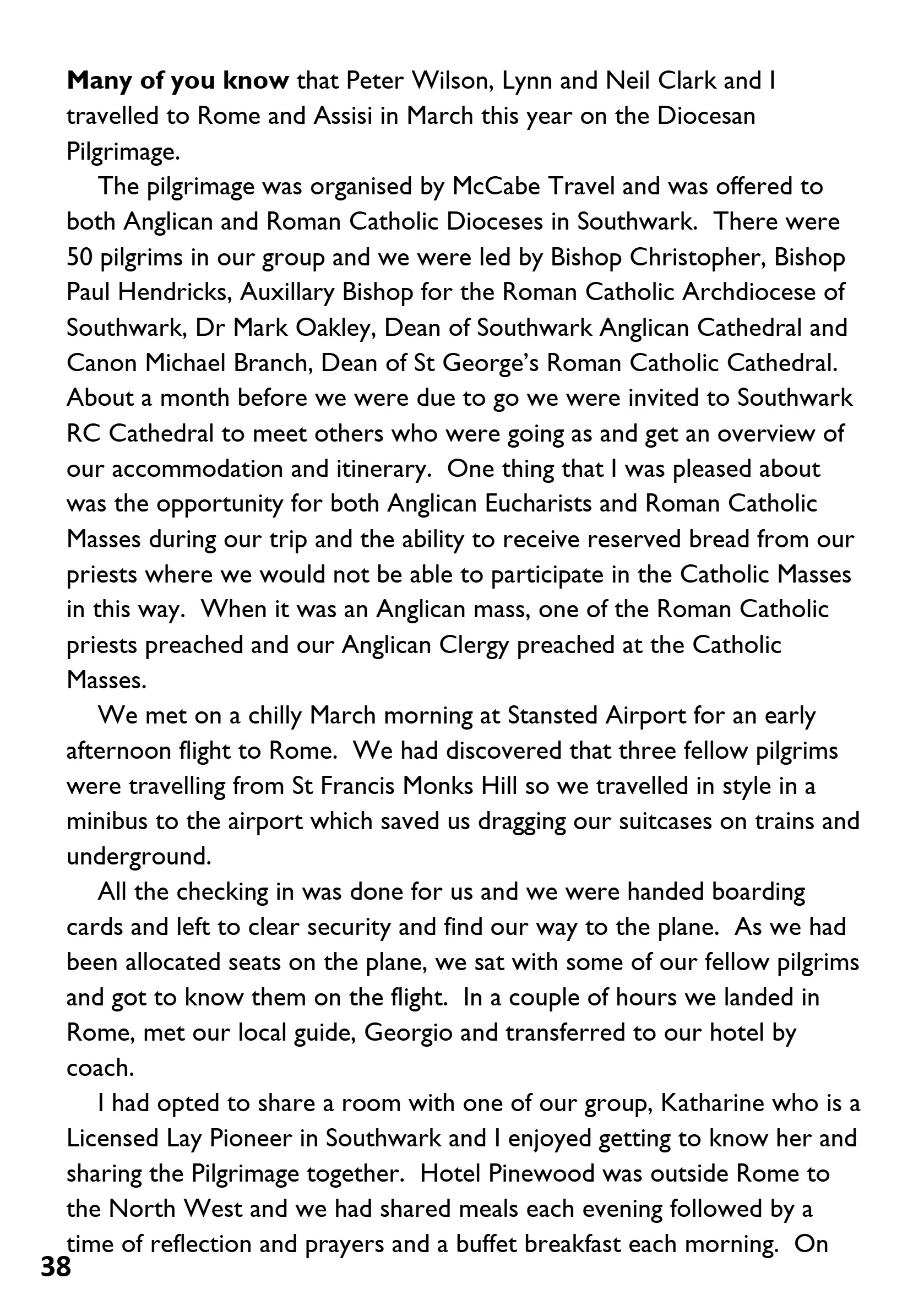 St Mary the Blessed Virgin Parish Magazine June 2026 — page 38