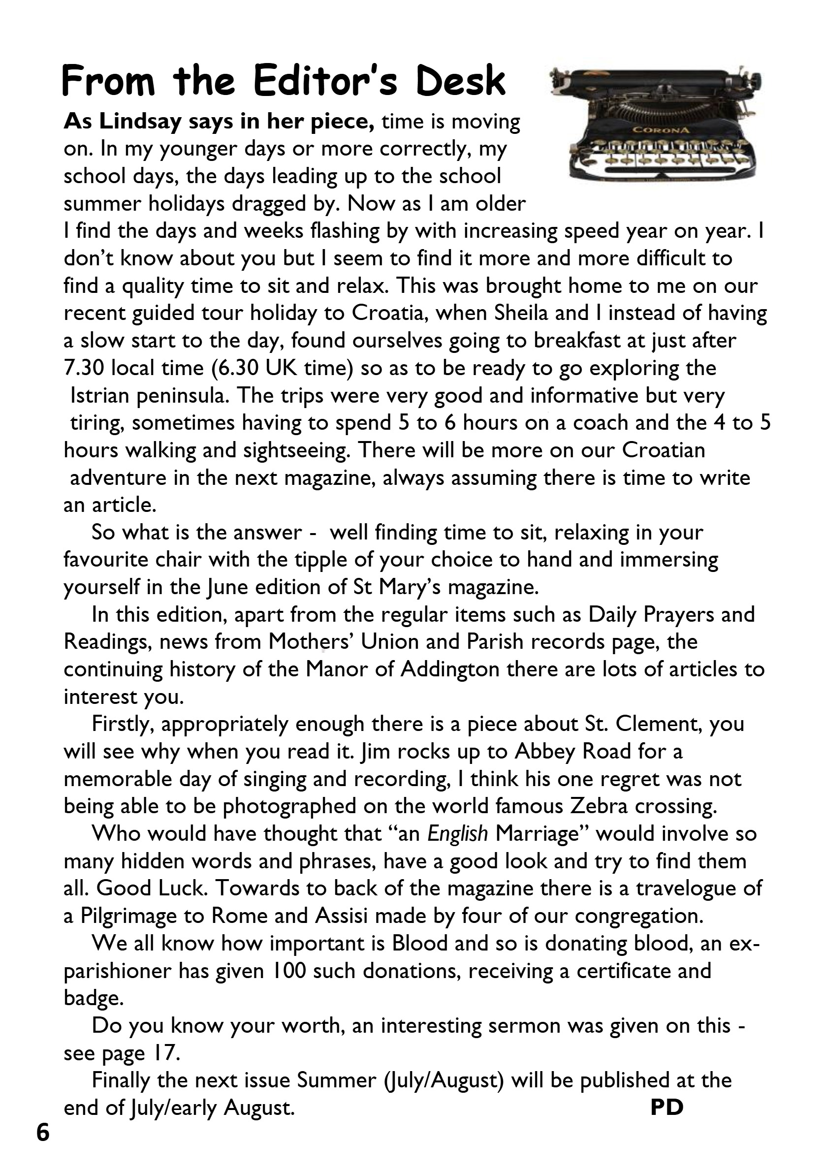 St Mary the Blessed Virgin Parish Magazine June 2026 — page 6