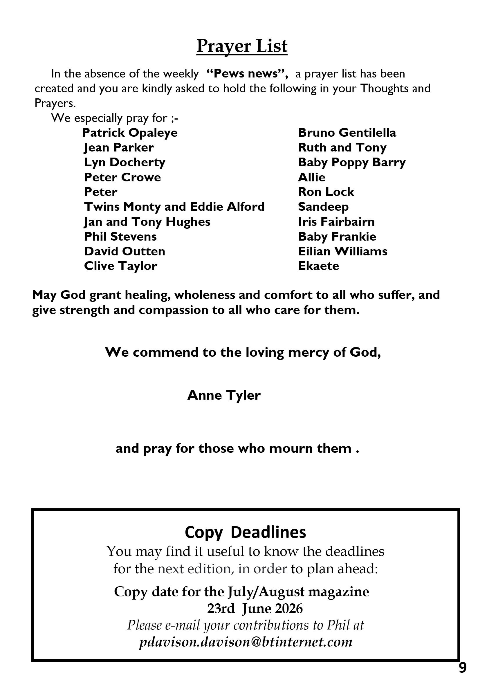 St Mary the Blessed Virgin Parish Magazine June 2026 — page 9