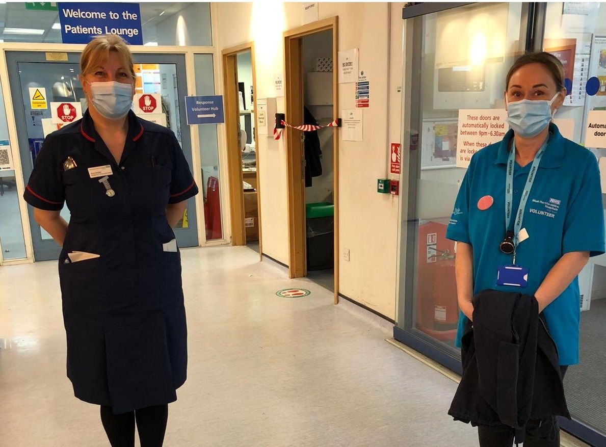Helen with clinical staff Jane