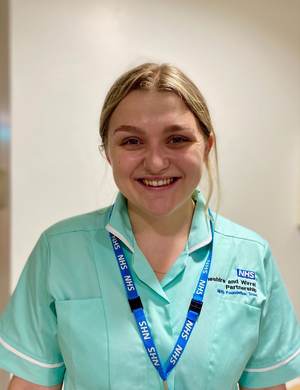 Amy Edisbury Williams in her NHS uniform March 2025