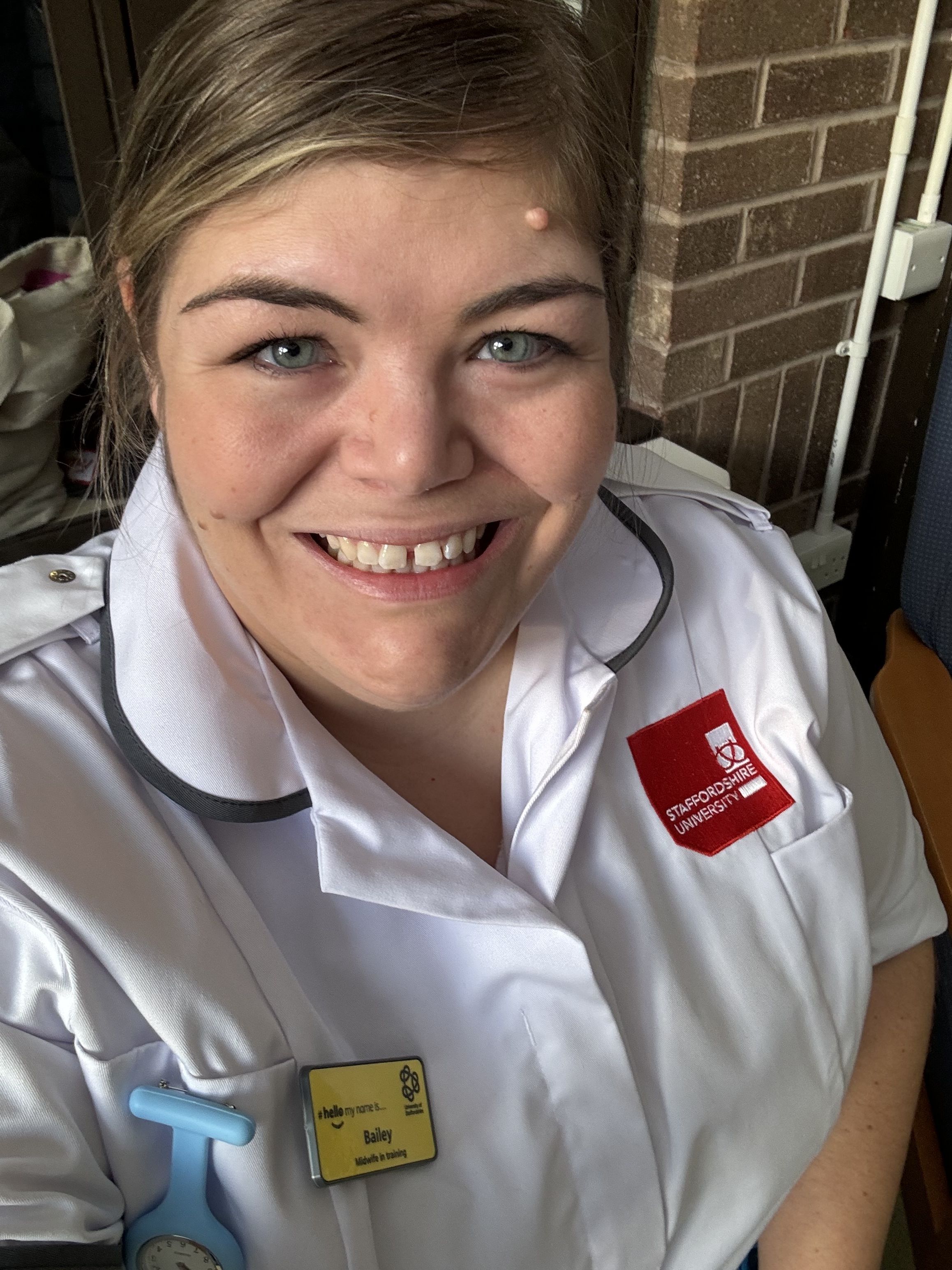 Bailey Thompson in uniform selfie