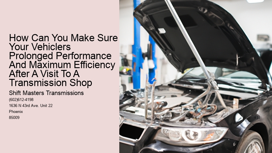 How Can You Make Sure Your Vehiclers Prolonged Performance And Maximum Efficiency After A Visit To A Transmission Shop