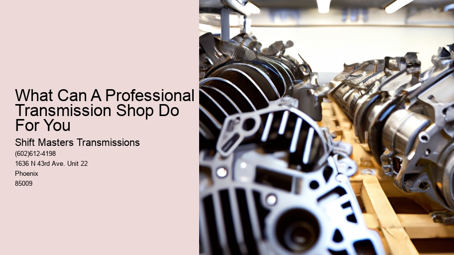 What Can A Professional Transmission Shop Do For You