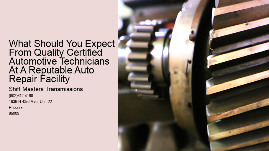 What Should You Expect From Quality Certified Automotive Technicians At A Reputable Auto Repair Facility