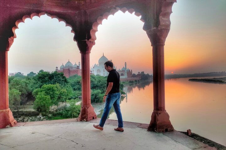 Walk Beyond Taj Mahal with Sunset View From A Secret Point
