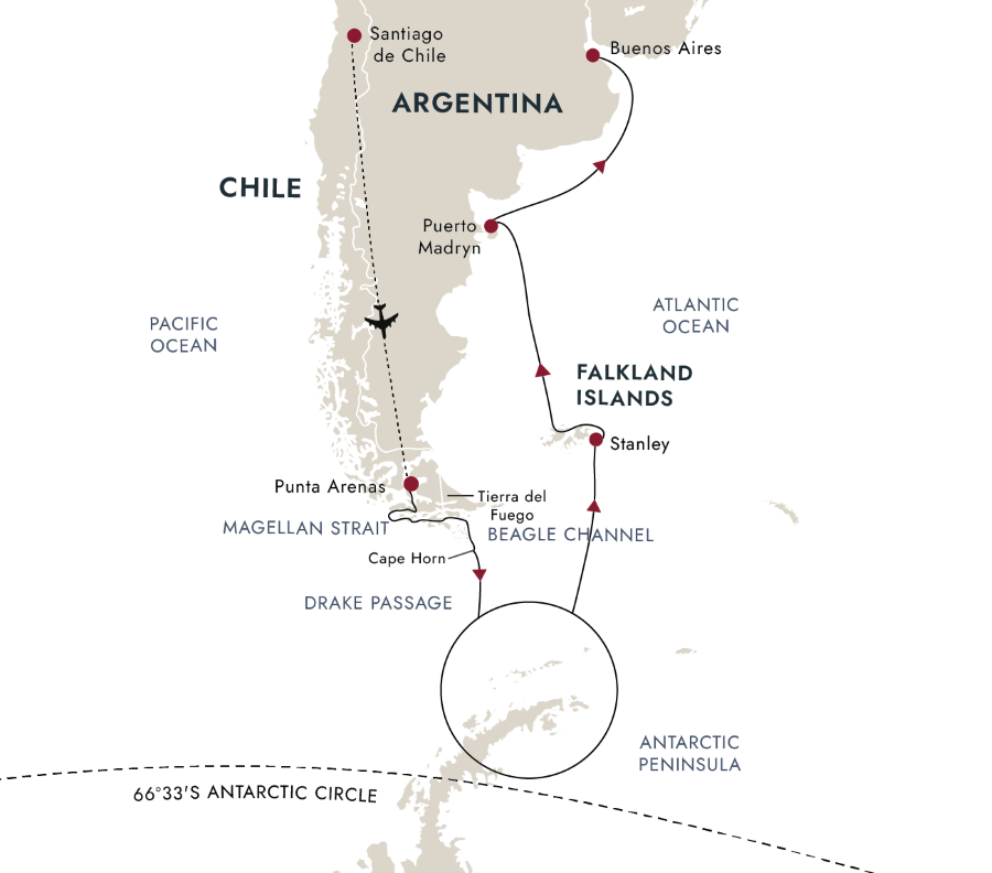 Antarctica & Falklands - From Punta Arenas to Buenos Aires