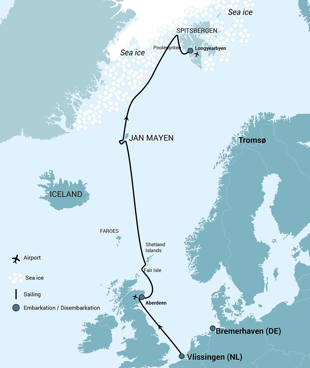Arctic Ocean Expedition, Aberdeen - Fair Isle - Jan Mayen - Ice edge - Spitsbergen - Birding