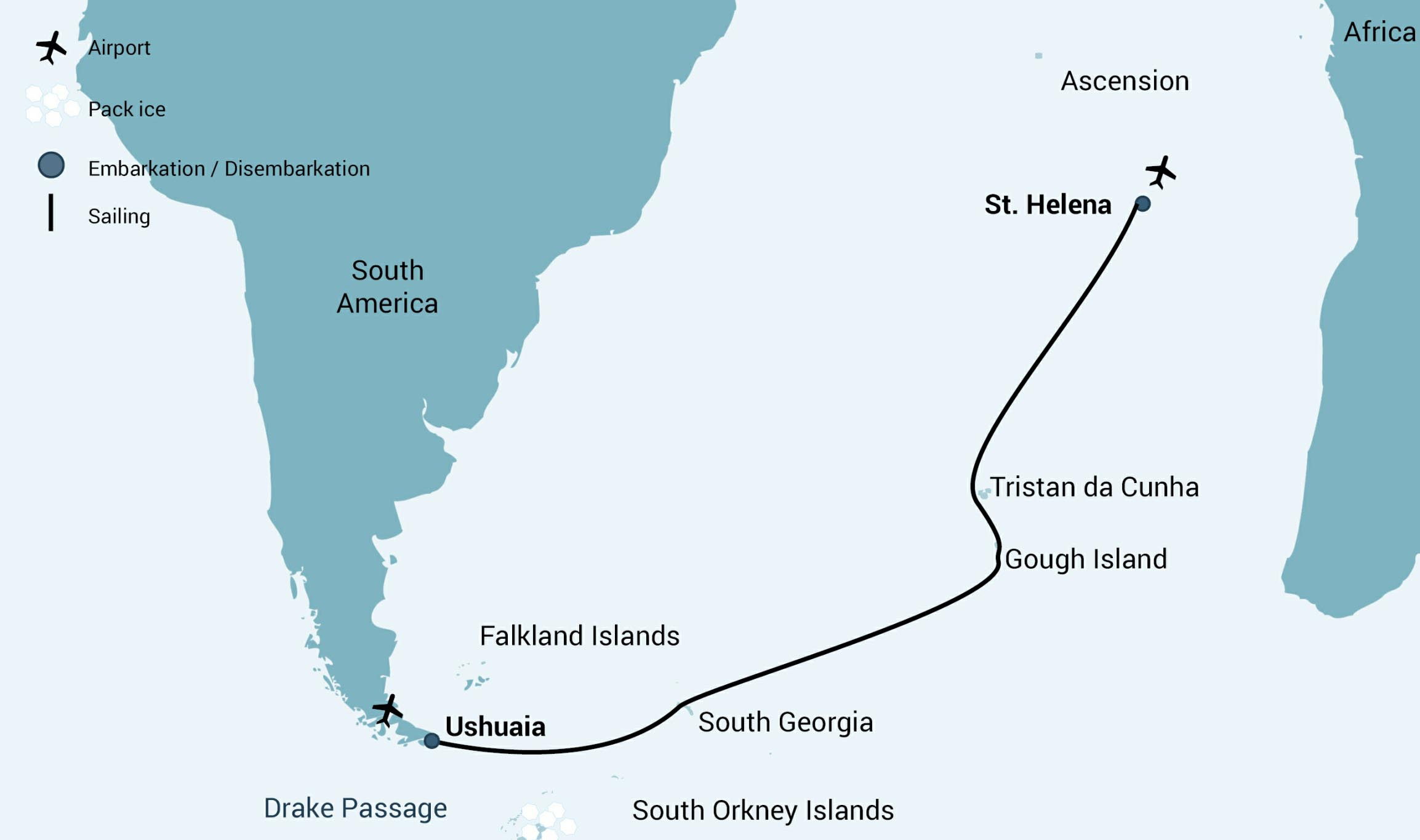 Atlantic Odyssey, excl. Antarctic Peninsula