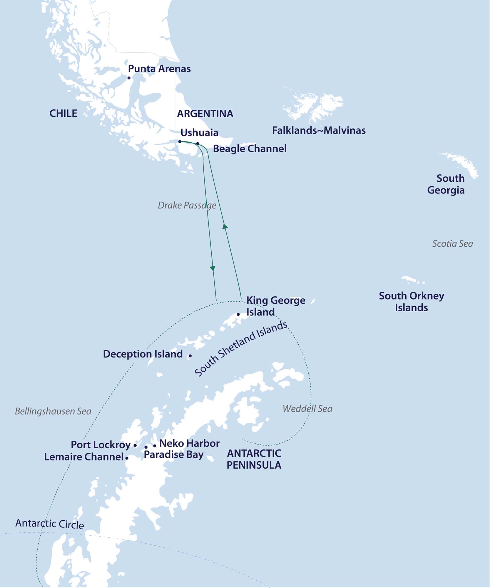 Circle and Weddell | Map
