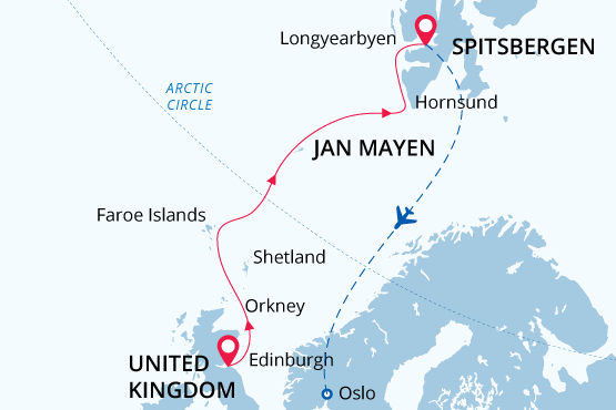 Crossing the Arctic Circle | Map
