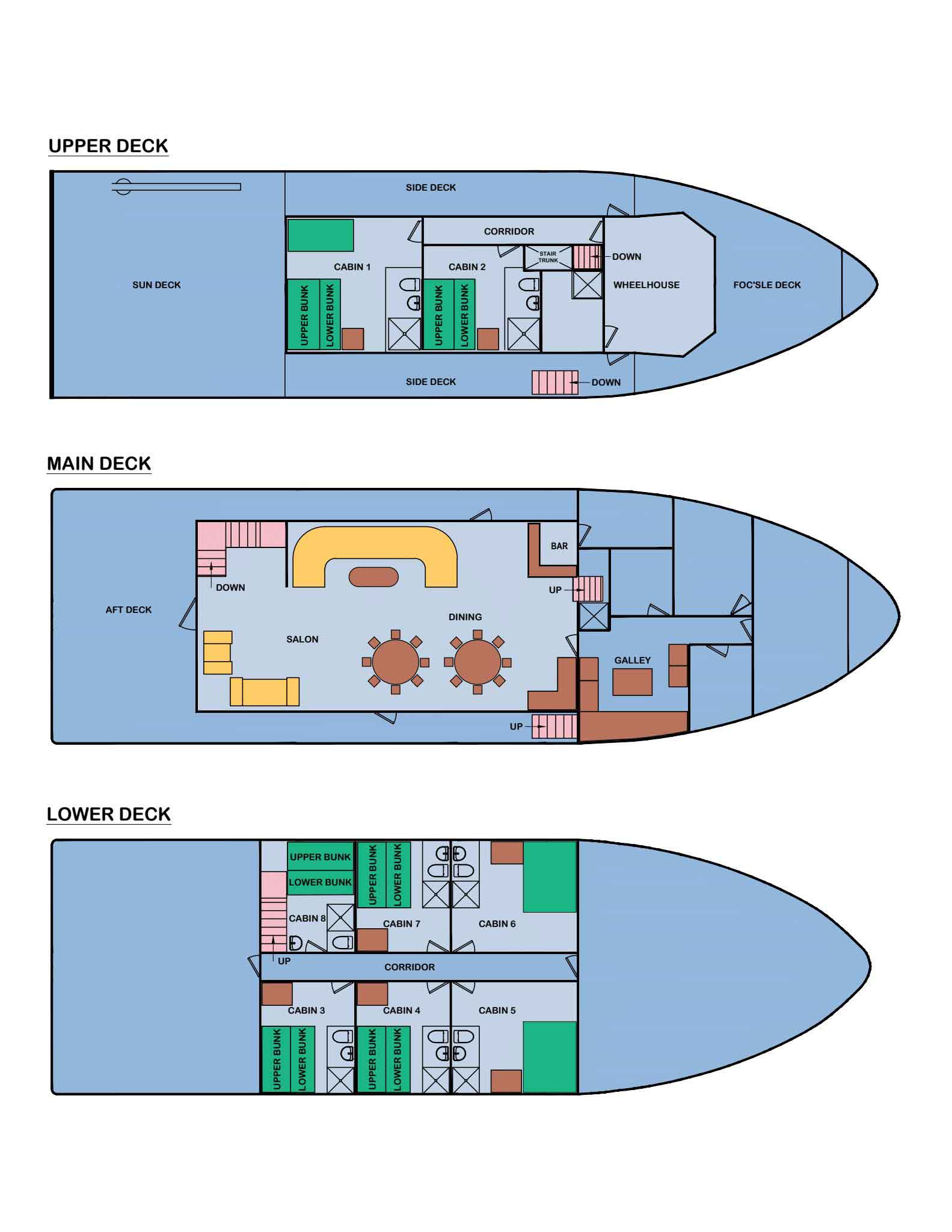 Deck Plan | Cachalote Explorer Yacht