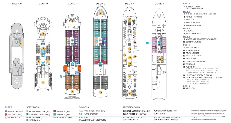 Deck Plans | World Navigator