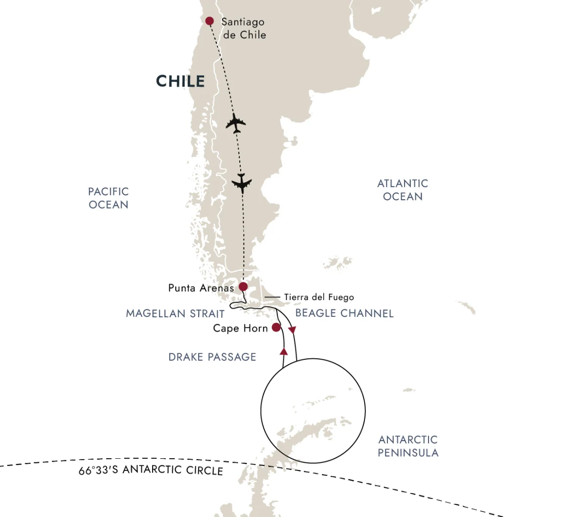 Eternal Beauty of Chilean Patagonia and Antarctica | Map
