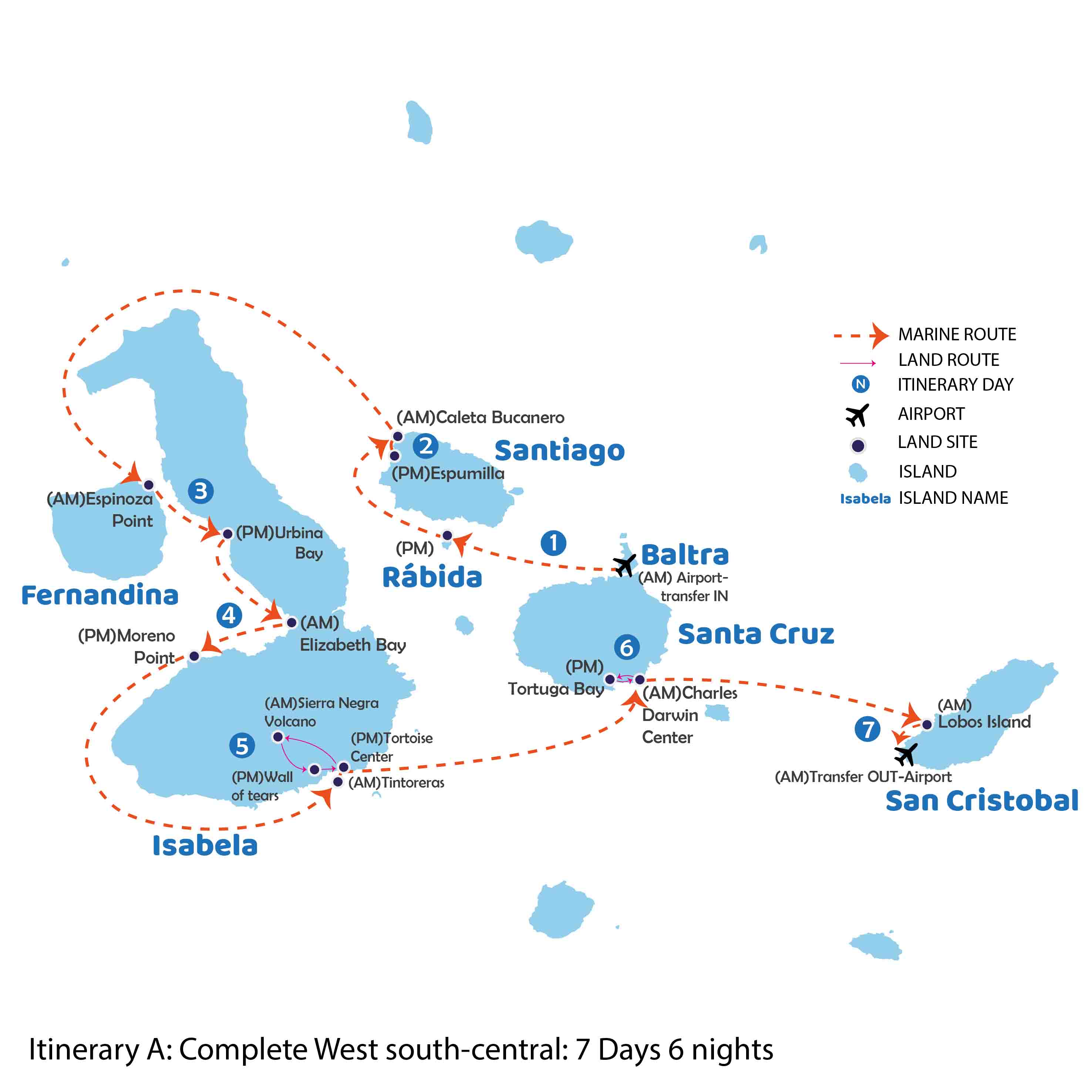 Itinerario completo Centro-Oeste-Sur | Map