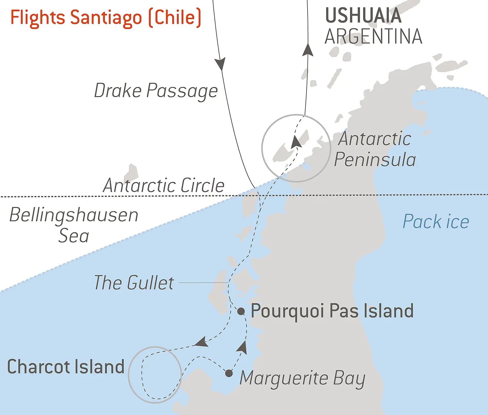 In the wake of Jean-Baptiste Charcot | Map