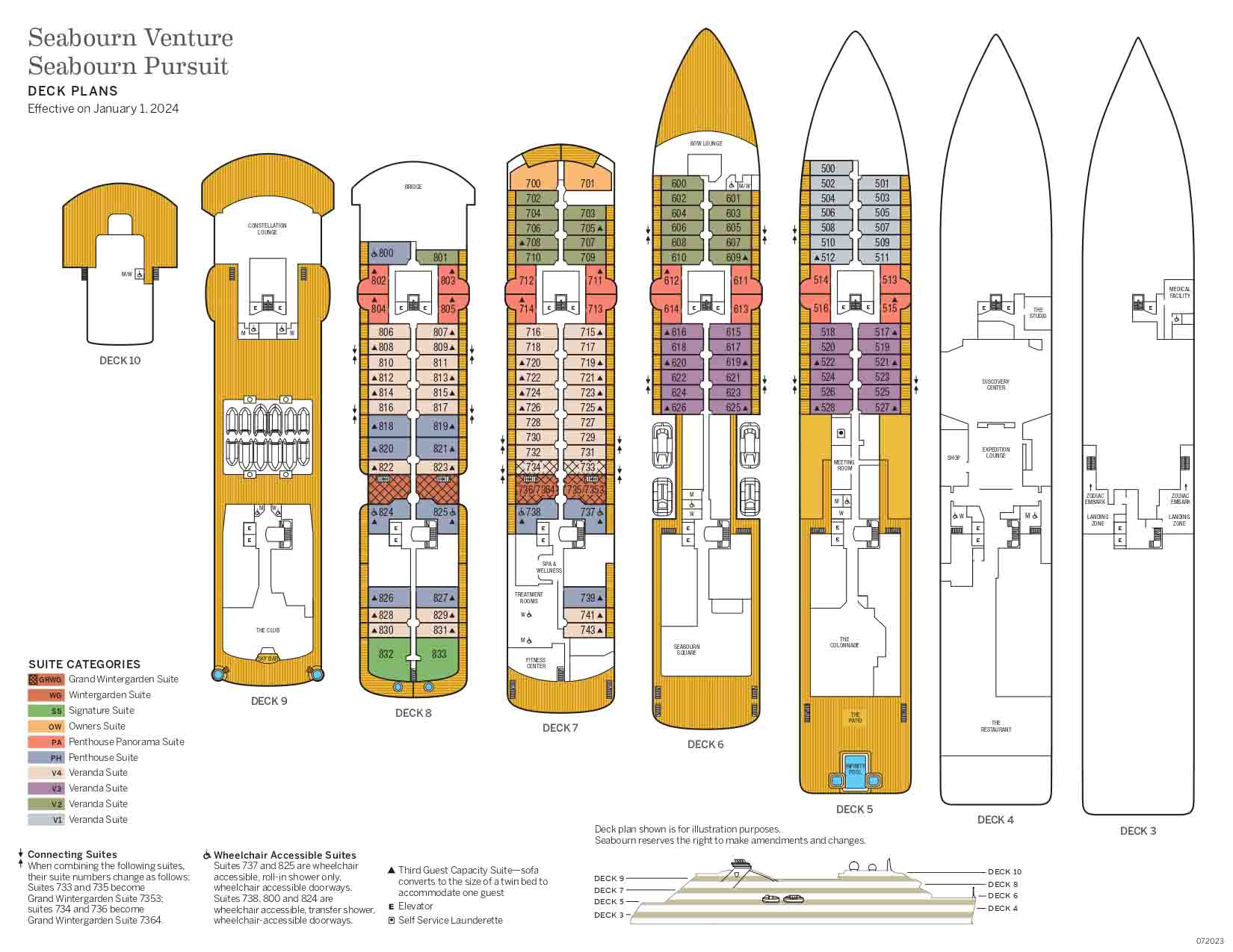 Deck Plans | Seabourn Pursuit