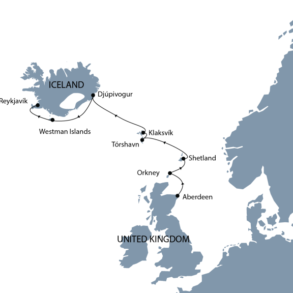 Through the North Atlantic | Map