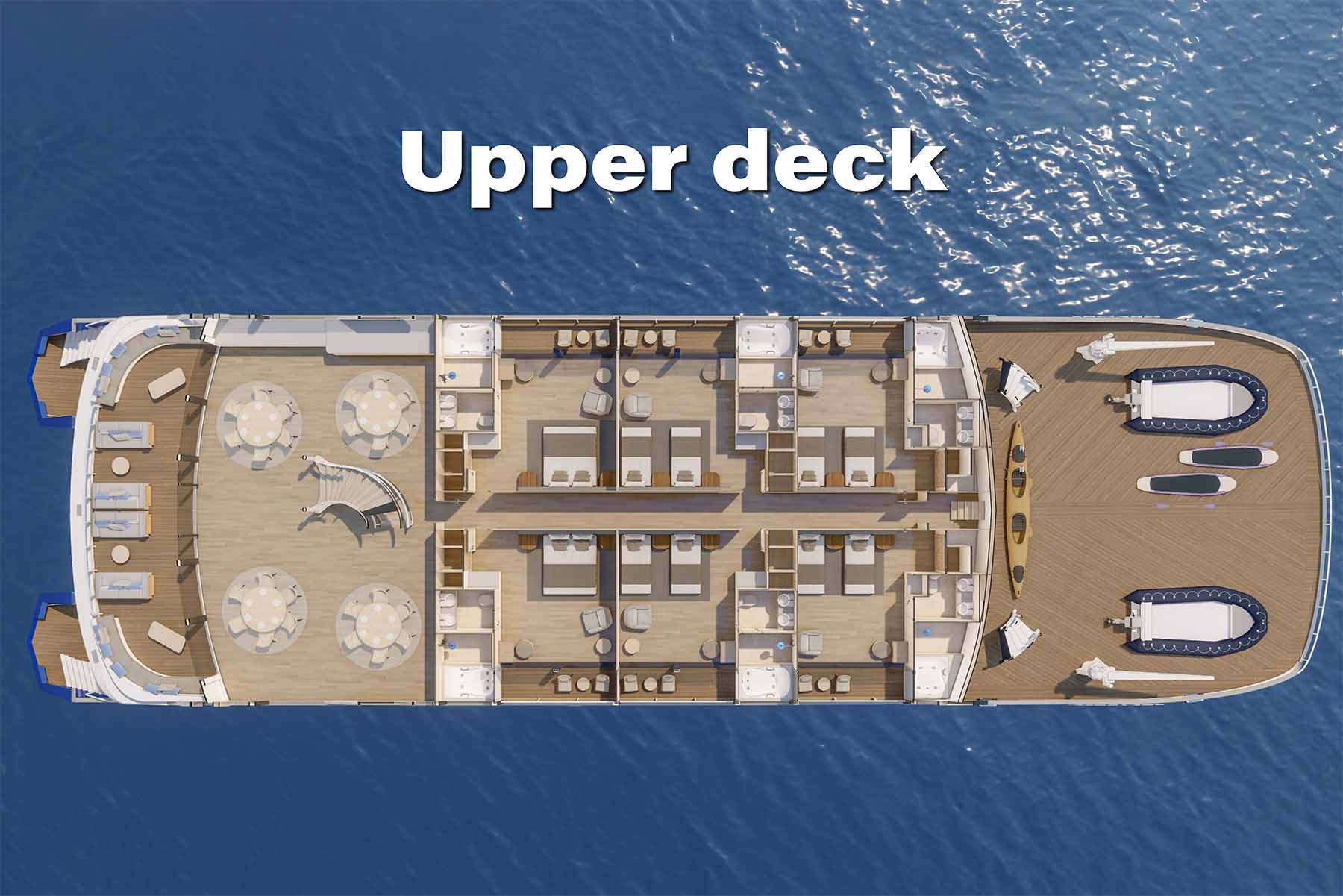 Upper Deck | Hermes Catamaran
