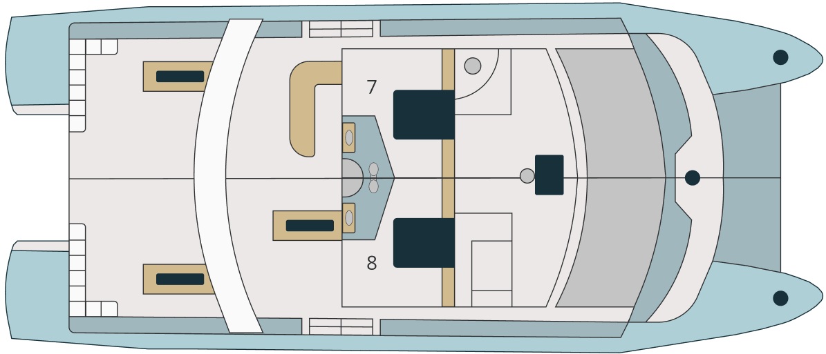 Upper deck | Seaman Journey Catamaran