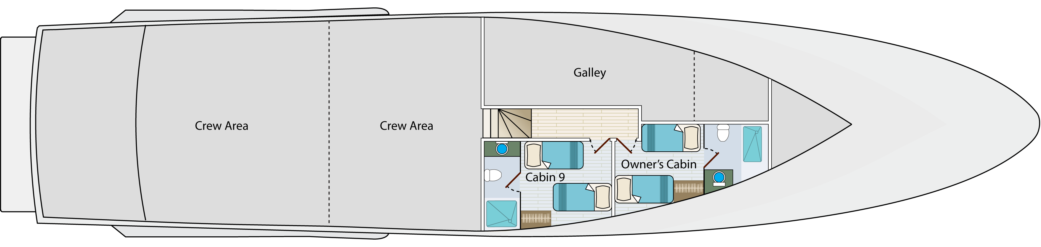 Lower deck | Calipso