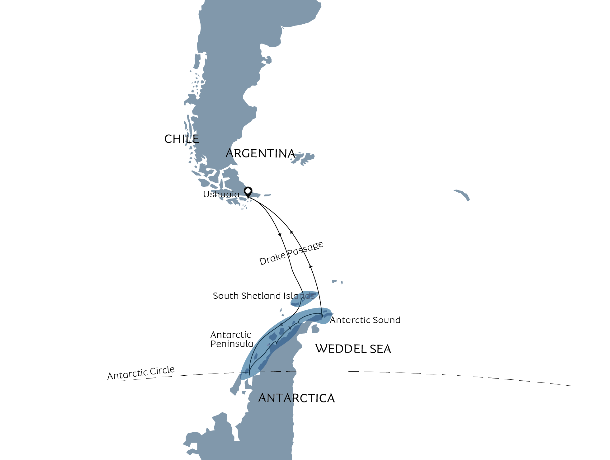 The Ultimate Antarctica Experience - Quest for the Circle | Map