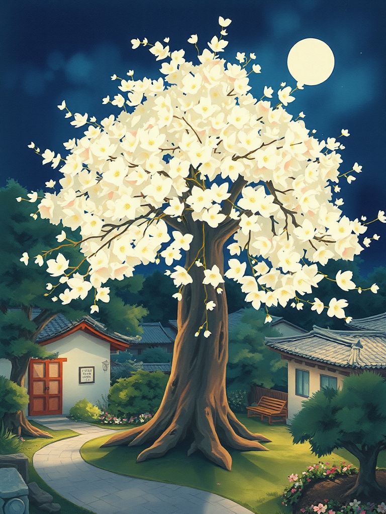 月光桜ライトアップ