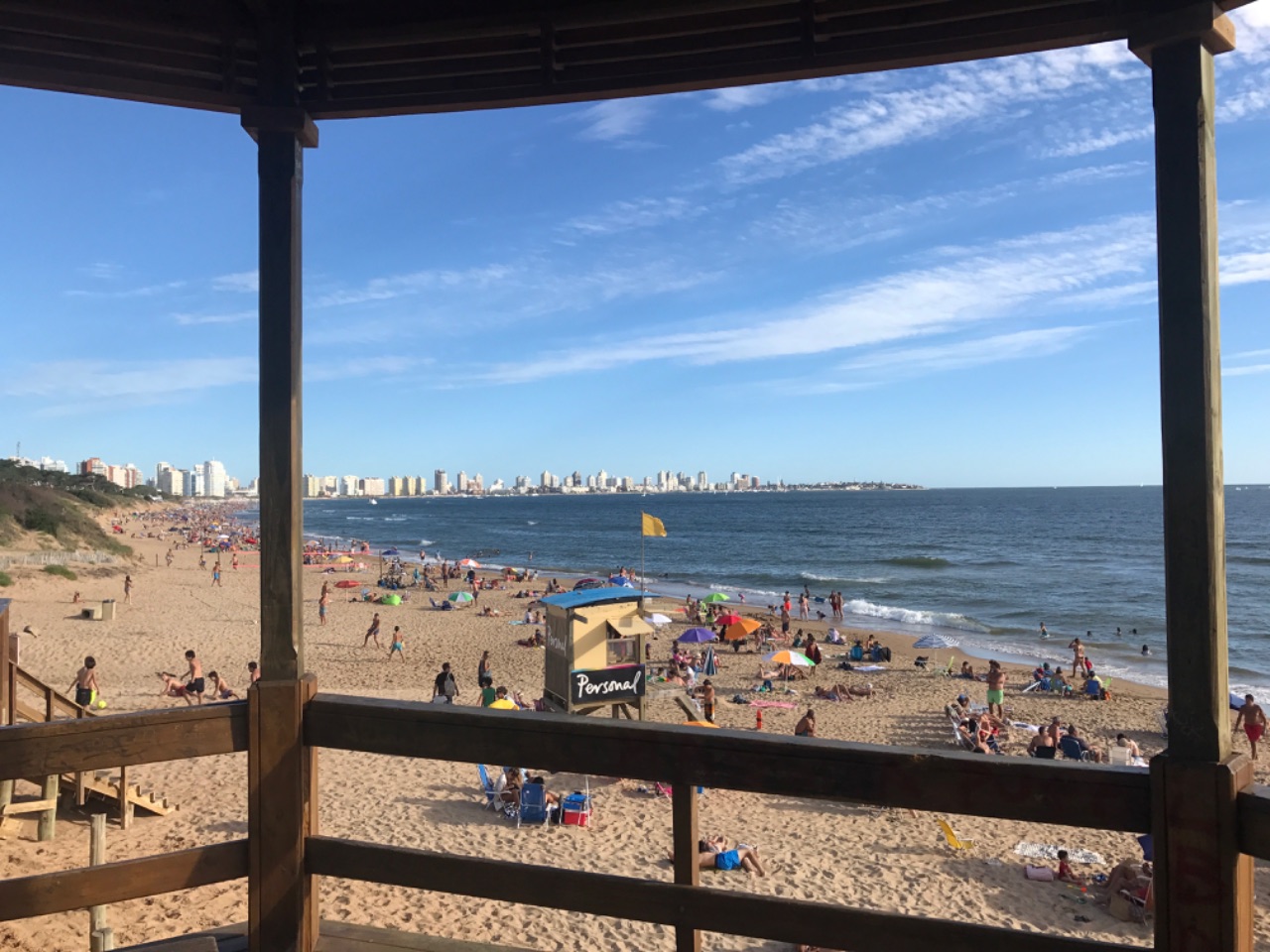 Walk along the Playa Mansa