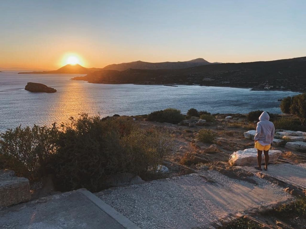 Sunset temple of Poseidon 